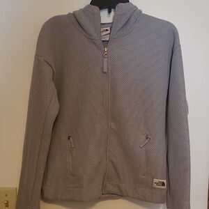 The North Face Womens Gray Zip Front Hooded Thermal Jacket SZ S